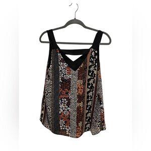 DR2 Black and Orange animal Floral Patchwork Blouse